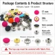 28L / 17 mm Fabric Covered Snap Buttons, 100 pcs Pack - Ideal for jackets, coats, and accessories