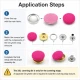 28L / 17 mm Fabric Covered Snap Buttons, 100 pcs Pack - Ideal for jackets, coats, and accessories