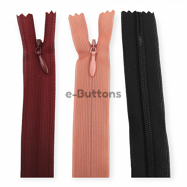 40 Cm #3 15,75" Invisible Nylon Conceal Knit Pant / Skirt / Dress / Upholstery Zipper ZPG0040TUL