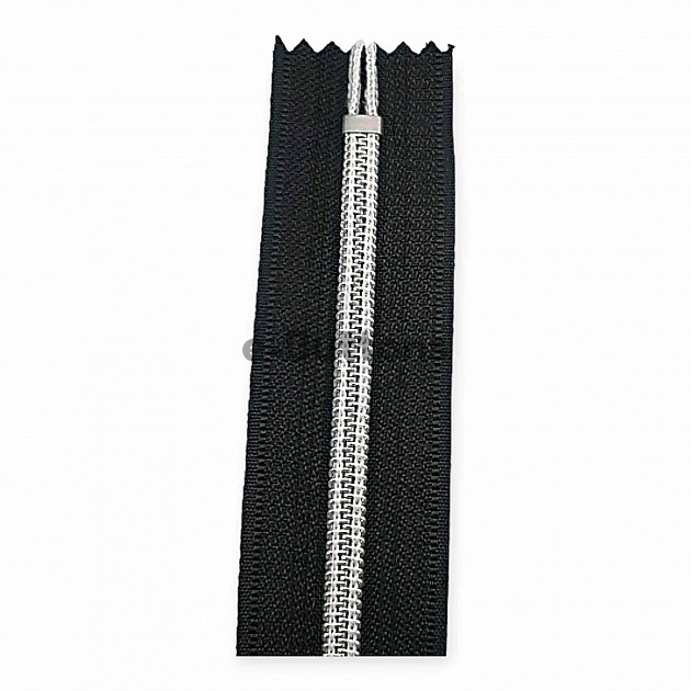 Nylon Coil Zipper 12 cm #5 4,70" Metallic Teeth Jacket Zipper Close End ZPS0012T10