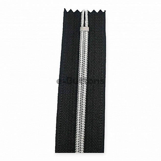 Nylon Coil Zipper 14 cm #5 5,51" Metallic Teeth Jacket Zipper Close End ZPSM0014T10