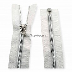 Nylon Coil Zipper 35 cm #5 13,78" Metallic Teeth Jacket Zipper Open End - Separeted ZPSM0035T10