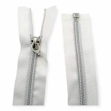 Nylon Coil Zipper 35 cm #5 13,78" Metallic Teeth Jacket Zipper Open End - Separeted ZPSM0035T10