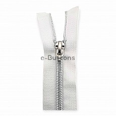 Nylon Coil Zipper 60 cm #5 23,62" Metallic Teeth Jacket Zipper Open End - Separeted ZPSM0060T10