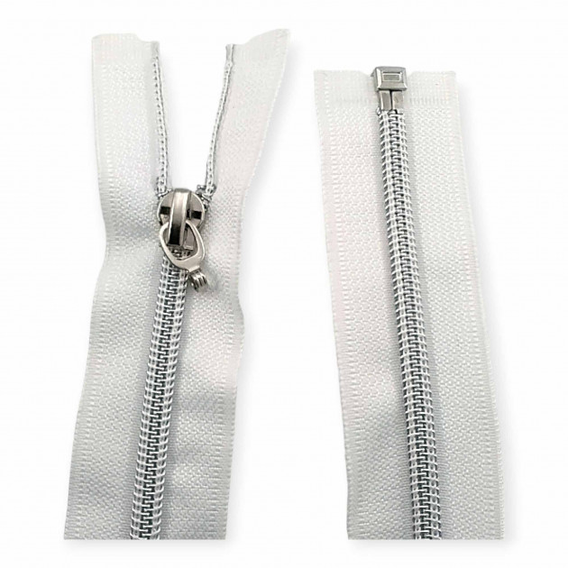 Nylon Coil Zipper 70 cm #5 27,55" Metallic Teeth Jacket Zipper Open End - Separeted ZPSM0070T10