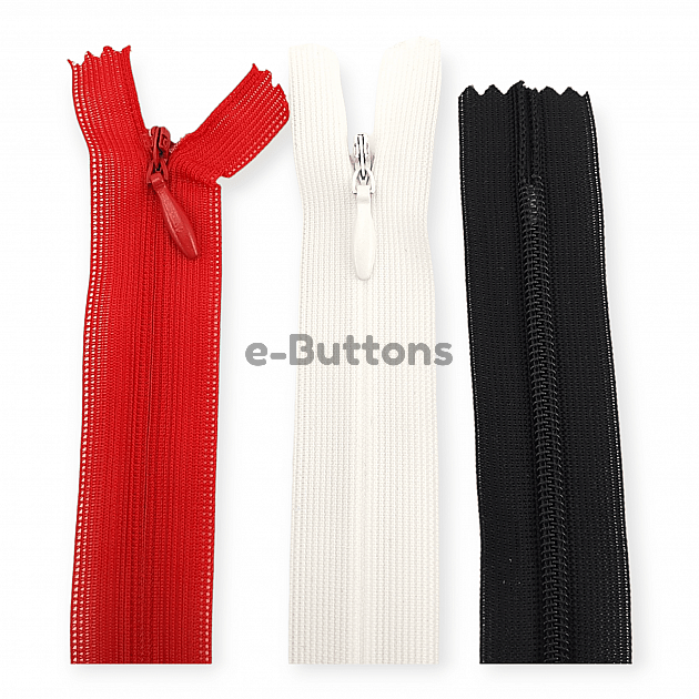 #3 Hidden Zipper 35 Cm 13,78" Tulle White Dress and Skirt Zipper ZPG0035TULPROMO