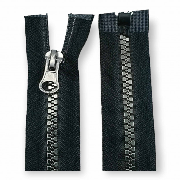 Chunky Plastic Jacket Zipper 80 cm #5 31,50" Metalized Teeth Open End Separated ZPK0080T5K Chunky Plastic Jacket Zipper 80 cm #5 31,50" Metalized Teeth Open End Separated ZPK0080T5K