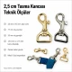2,5 cm özel kaplamalı gemici kanca, dayanıklı metal tasarım, kayış ve kemer sistemleri için ideal