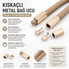 Easy-Apply Stylish Metal Clamp Cord End 18 mm / 4.5 mm Cord Opening GM0005