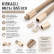 Kolay Uygulanabilir Şık Kıskaçlı Metal Bağ Ucu 18 mm / 4,5 mm Kordon Girişli GM0005, çanta ve giyim ürünlerinde kordon