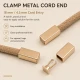 Kolay Uygulanabilir Şık Kıskaçlı Metal Bağ Ucu 18 mm / 4,5 mm Kordon Girişli GM0005, çanta ve giyim ürünlerinde kordon