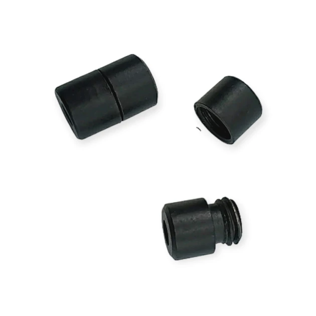 Cylinder Shape Cord End Screw Threaded Two Piece Length 14.5 mm Inlet 3.5 mm GMS001