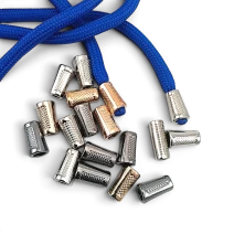 Patterned Metal Cord End Tip 15 mm Cord Opening 4 mm PBB005-15