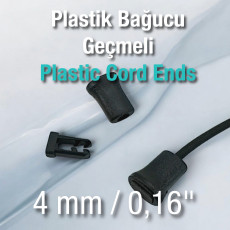 Plastic Cord End Compression - Interlocking Aesthetic Model H009006