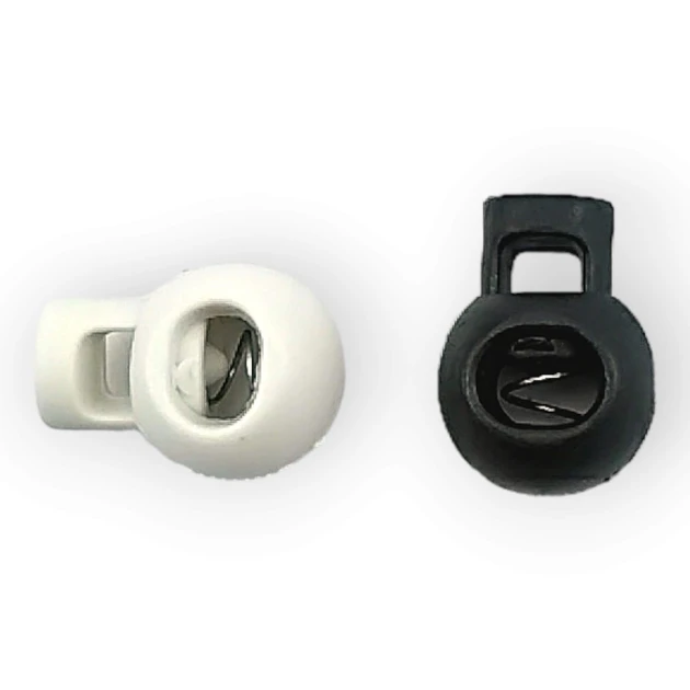 Plastik Mayın Stoper 6 mm Delik Çaplı Üstten Basmalı Tek Delikli - Yuvarlak Model H000105