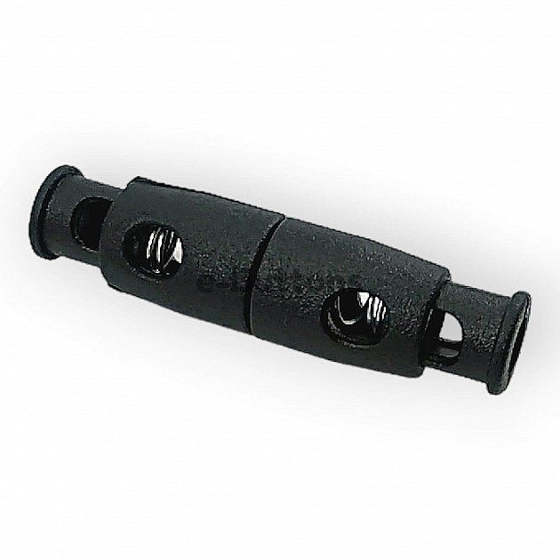 Two Holes Plastic Stopper Interlocking 4 mm Hole Diameter Double Pressing From Top - Bottom H001111