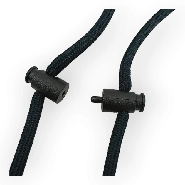 Two Holes Plastic Stopper Interlocking 4 mm Hole Diameter Double Pressing From Top - Bottom H001111