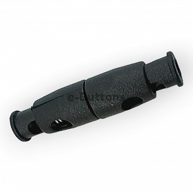 Two Holes Plastic Stopper Interlocking 4 mm Hole Diameter Double Pressing From Top - Bottom H001111