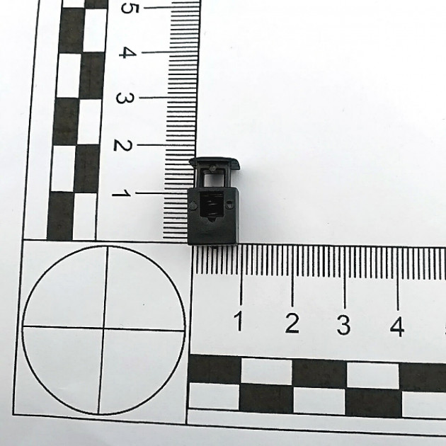 Plastik Mayın Stoper 4 mm Delik Çaplı Tek Delikli Dikdörtgen Üstten Basmalı H002115