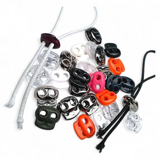 Plastic Stopper Two Hole 6 mm Hole Diameter Top Press - Moon Model Stopper H002807