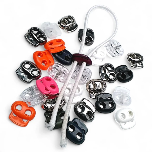 Plastik Stoper İki Delikli 4 mm Delik Çaplı Üstten Basmalı - Ay Model Stoper H002807