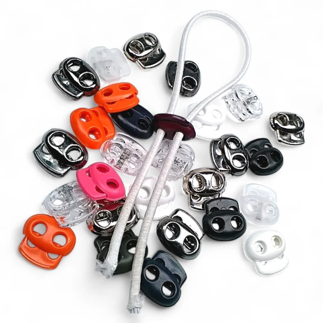 Plastik Stoper İki Delikli 4 mm Delik Çaplı Üstten Basmalı - Ay Model Stoper H002807