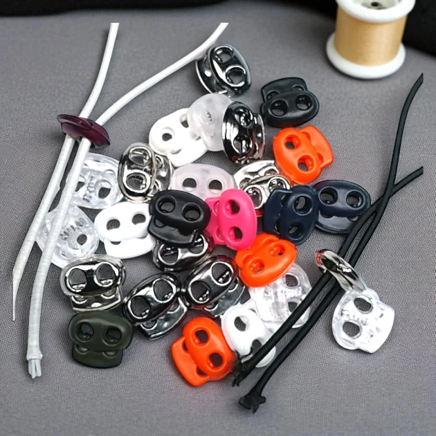 Plastik Stoper İki Delikli 4 mm Delik Çaplı Üstten Basmalı - Ay Model Stoper H002807