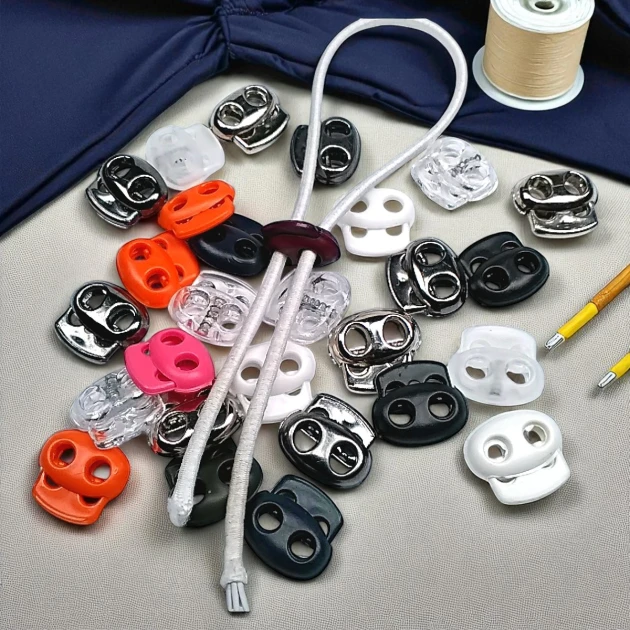 Plastik Stoper İki Delikli 4 mm Delik Çaplı Üstten Basmalı - Ay Model Stoper H002807