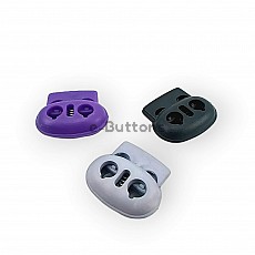 Plastic Stopper Two Hole 5 mm Hole Diameter Top Press H002922