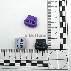 Plastic Stopper Two Hole 5 mm Hole Diameter Top Press H002922