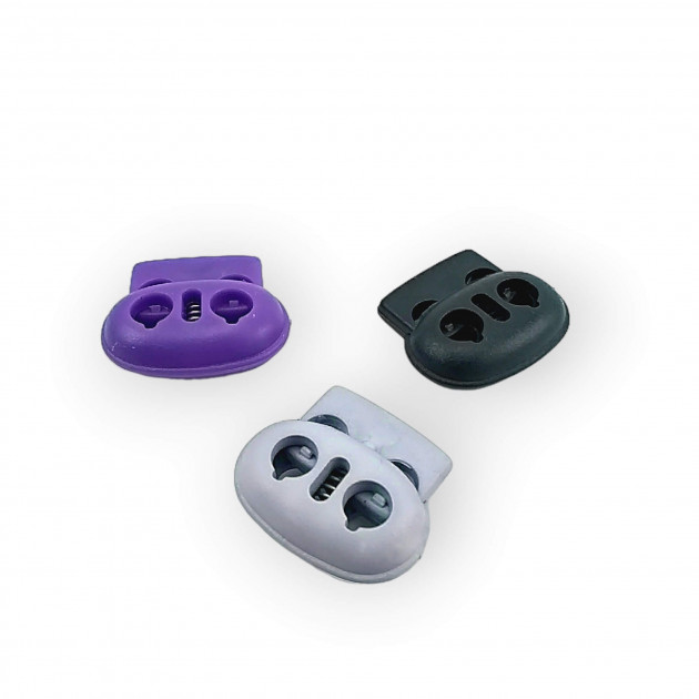 Plastic Stopper Two Hole 5 mm Hole Diameter Top Press H002922