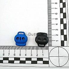 Plastic Stopper Two Hole 4 mm Hole Diameter Top Press - Bottom Bridge H003001