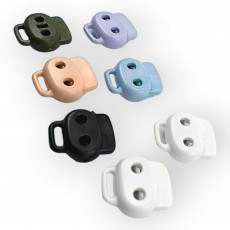 Plastic Stopper 3 mm Hole Diameter Two Hole Top Press - Bottom Bridge H003521 Plastic Stopper 3 mm Hole Diameter Two Hole Top Press - Bottom Bridge H003521