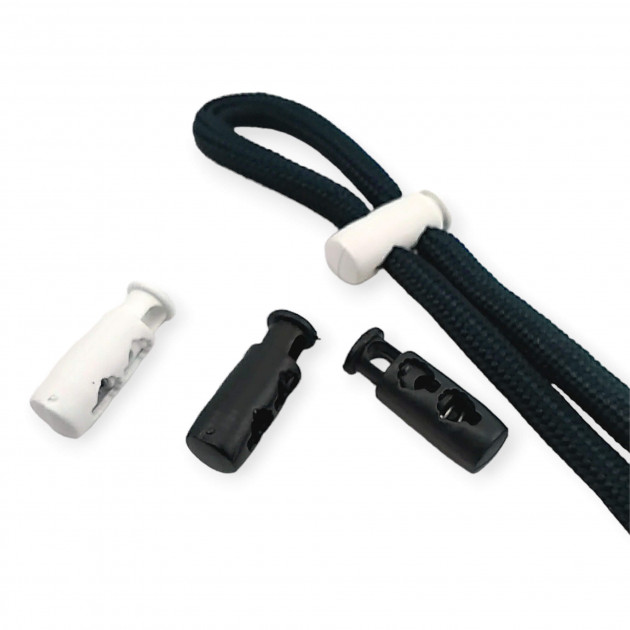 Two Hole 4 mm Hole Diameter Top Press Plastic Stopper - Plain Model H004416