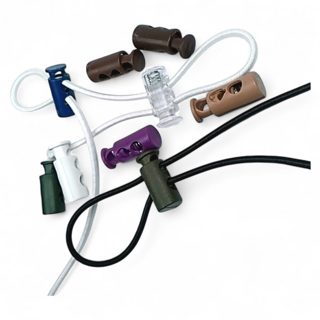 Two Hole 4 mm Hole Diameter Top Press Plastic Stopper - Plain Model H004416