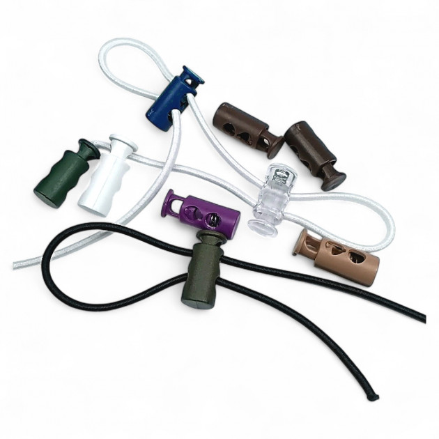 Two Hole 4 mm Hole Diameter Top Press Plastic Stopper - Plain Model H004416