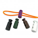 İki Delikli 5 mm Delik Çaplı Uzun Model Stoper Plastik Stoper - Üstten Basmalı H005036