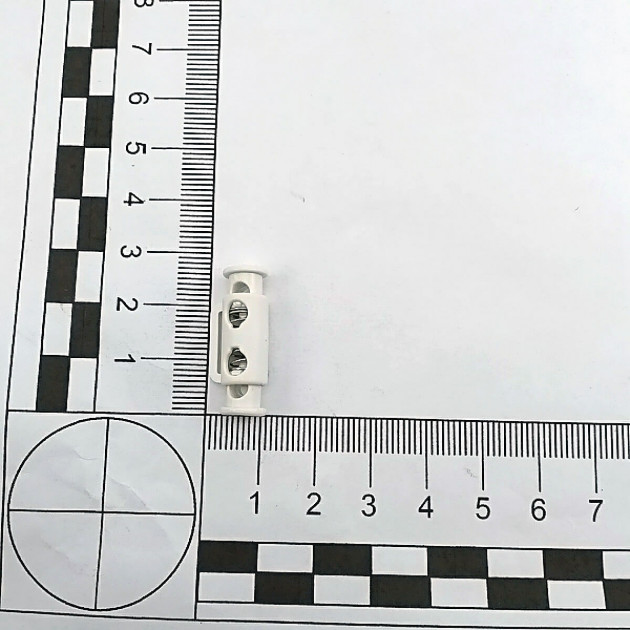 Plastic Stopper Long Model Two Holes 3 mm Hole Diameter Top - Bottom Push - Side Bridge H005044