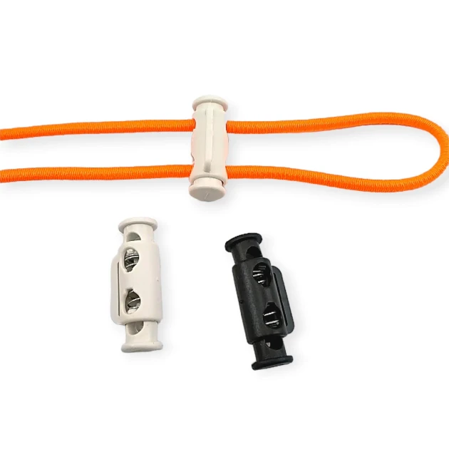 Plastic Stopper Long Model Two Holes 3 mm Hole Diameter Top - Bottom Push - Side Bridge H005044