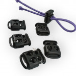 Plastic Stopper Two Hole 4 mm Hole Diameter Top Press - Bottom Bridge H005047