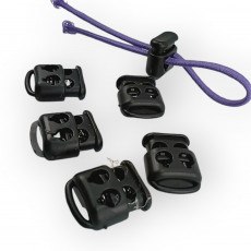 Plastic Stopper Two Hole 4 mm Hole Diameter Top Press - Bottom Bridge H005047