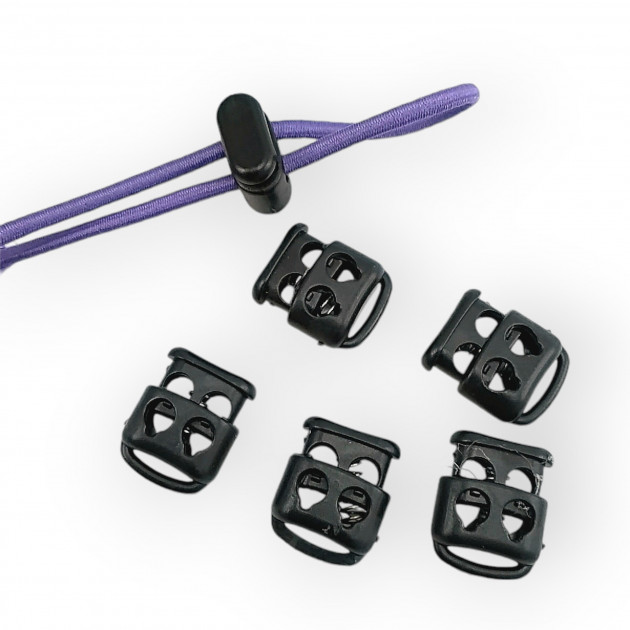 Plastic Stopper Two Hole 4 mm Hole Diameter Top Press - Bottom Bridge H005047