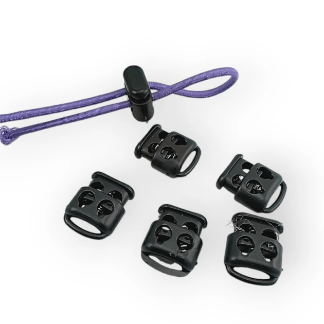 Plastic Stopper Two Hole 4 mm Hole Diameter Top Press - Bottom Bridge H005047