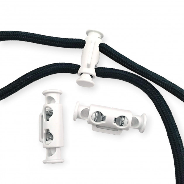 Plastic Stopper Bigger Model Two Holes 6 mm Hole Diameter Pressing from Top - Bottom - Side Bridge H005049