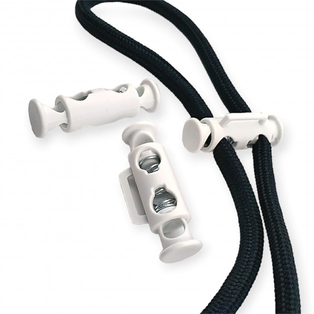 Plastic Stopper Bigger Model Two Holes 6 mm Hole Diameter Pressing from Top - Bottom - Side Bridge H005049