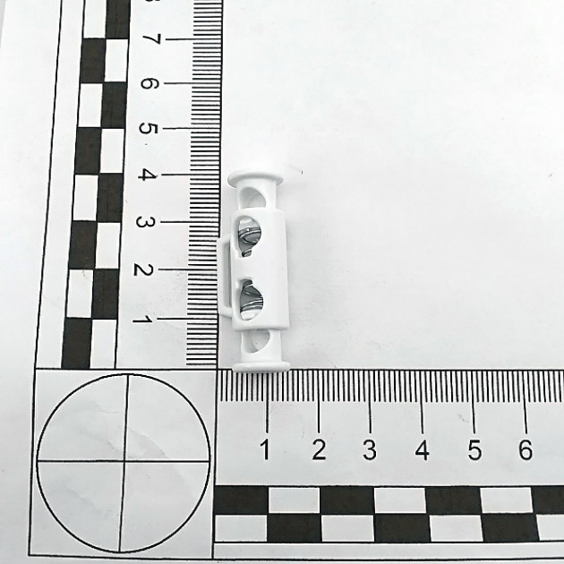 Plastic Stopper Bigger Model Two Holes 6 mm Hole Diameter Pressing from Top - Bottom - Side Bridge H005049