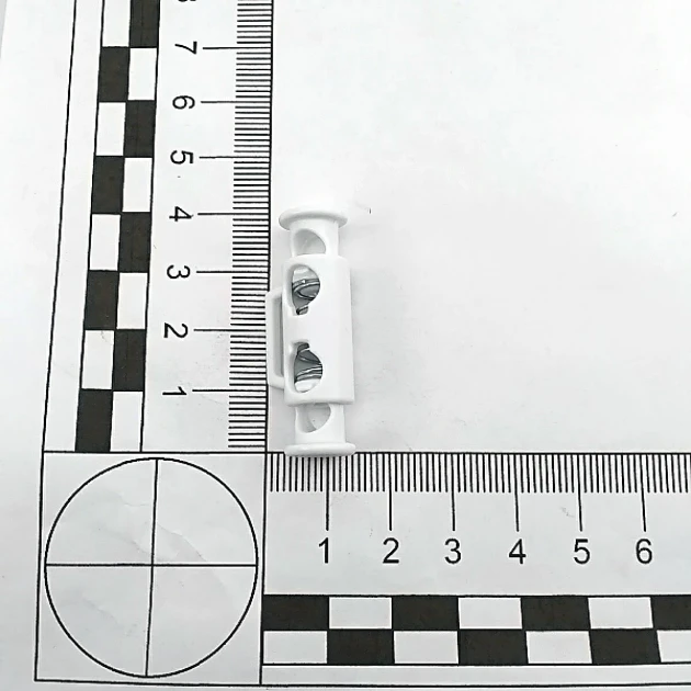 Plastic Stopper Bigger Model Two Holes 6 mm Hole Diameter Pressing from Top - Bottom - Side Bridge H005049