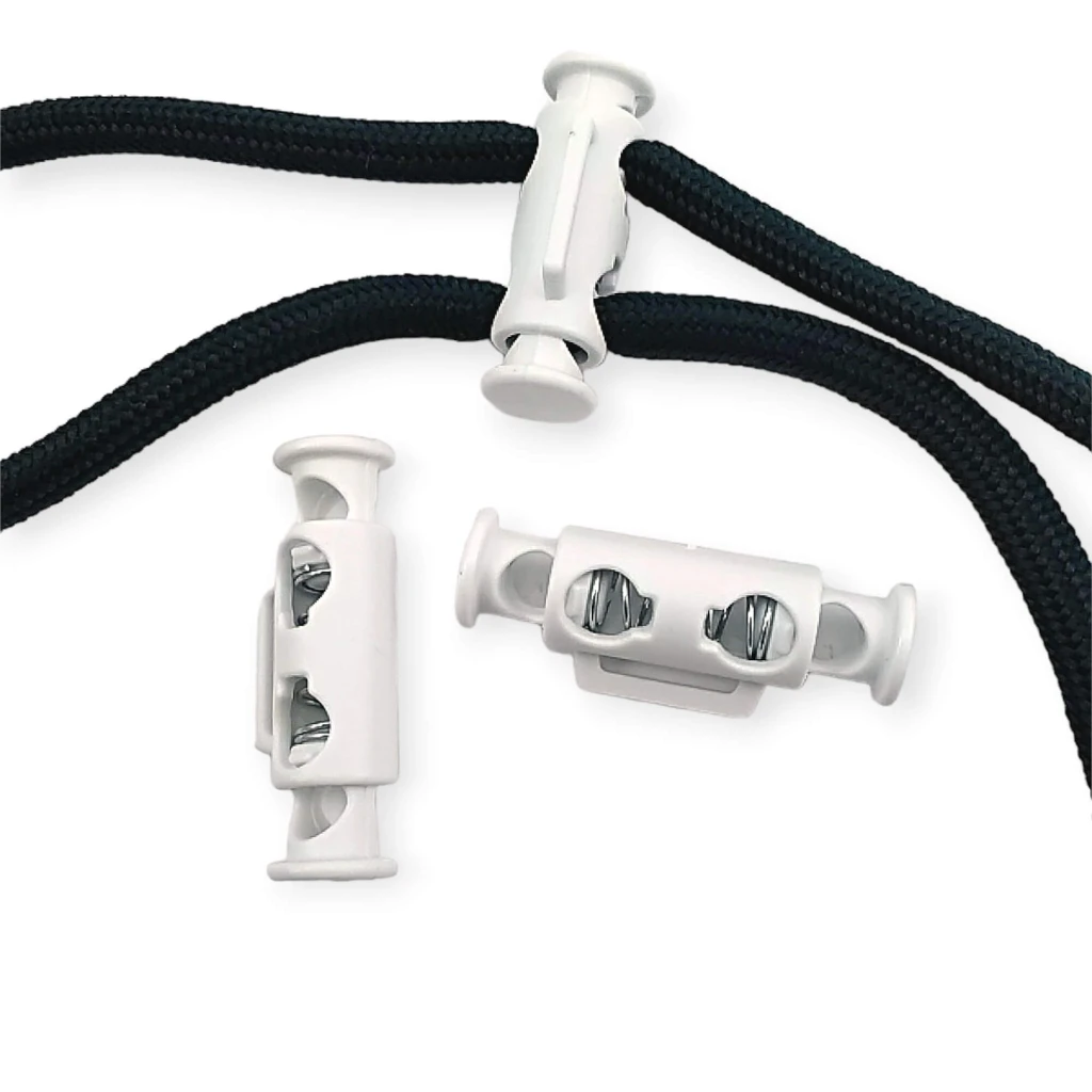 Dual-Hole Plastic Stopper - 6 mm Hole Diameter, Top and Bottom Press ...
