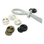 Yuvarlak Model Stoper - İki Delikli Plastik Stoper 5 mm Delik Çaplı Üstten Basmalı H008023K