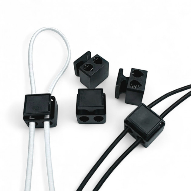 Two Hole Plastic Stopper 5 mm Hole Diameter Top Press Stopper H008505